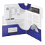 Smead SuperTab Two-Pocket Folder, 11 x 8 1/2, Blue, 5/Pack Thumbnail 3