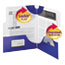 Smead SuperTab Two-Pocket Folder, 11 x 8 1/2, Blue, 5/Pack Thumbnail 2