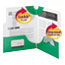 Smead SuperTab Two-Pocket Folder, 11 x 8 1/2, Green, 5/Pack Thumbnail 2