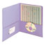 Smead Two-Pocket Folder, Textured Heavyweight Paper, Lavender, 25/Box Thumbnail 2