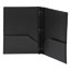 Smead Poly Two-Pocket Folder w/Fasteners, 11 x 8 1/2, Black, 25/Box Thumbnail 2