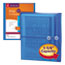 Smead Poly String & Button Booklet Envelope, 9 3/4 x 11 5/8 x 1 1/4, Blue, 5/Pack Thumbnail 3
