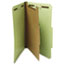 Universal Four-Section Pressboard Classification Folders, 1 Divider, Letter Size, Green, 10/Box Thumbnail 3