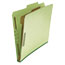 Universal Four-Section Pressboard Classification Folders, 1 Divider, Letter Size, Green, 10/Box Thumbnail 1
