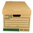 Universal Recycled Heavy-Duty Record Storage Box, Letter Files, Kraft/Green, 12/Carton Thumbnail 4