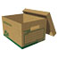 Universal Recycled Heavy-Duty Record Storage Box, Letter Files, Kraft/Green, 12/Carton Thumbnail 3