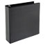 Universal Deluxe Easy-to-Open Round-Ring View Binder, 3 Rings, 2" Capacity, 11 x 8.5, Black Thumbnail 1