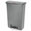 Rubbermaid® Commercial Slim Jim® Resin Step-On Container, Front Step Style, 24 gal, Gray Thumbnail 1