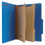 Universal Bright Colored Pressboard Classification Folders, 2 Dividers, Letter Size, Cobalt Blue Cover, 10/Box Thumbnail 5
