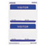 Universal "Visitor" Self-Adhesive Name Badges, 3 1/2 x 2 1/4, White/Blue, 100/Pack Thumbnail 2