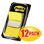 Post-it® Yellow Flag Value Pack, 1" x 1.75", 50 Flags/Dispenser, 12 Dispensers/BX Thumbnail 1