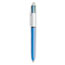 BIC 4-Color Multi-Color Ballpoint Pen, Retractable, Medium 1 mm, Black/Blue/Green/Red Ink, Blue Barrel, 3/Pack Thumbnail 5