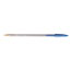 BIC Cristal Xtra Smooth Ballpoint Pen, Stick, Medium 1 mm, Blue Ink, Clear Barrel, Dozen Thumbnail 2