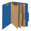 Smead 3" Expansion Classification Folder, 2/5 Cut, Legal, 8-Section, Dark Blue, 10/Box Thumbnail 4