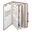 Smead Pressboard Classification Folders, Self Tab, Legal, Eight-Section, Red, 10/Box Thumbnail 4