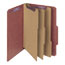 Smead Pressboard Classification Folders, Self Tab, Legal, Eight-Section, Red, 10/Box Thumbnail 5