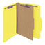 Smead Pressboard Classification Folders, Letter, Four-Section, Yellow, 10/Box Thumbnail 7