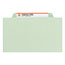 Smead Pressboard Classification Folders, Tab, Legal, Six-Section, Gray/Green, 10/Box Thumbnail 9