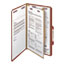 Smead Pressboard Classification Folders, Self Tab, Legal, Four-Section, Red, 10/Box Thumbnail 7