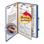 Smead Pressboard Classification Folders, Legal, Four-Section, Dark Blue, 10/Box Thumbnail 1