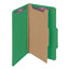 Smead Pressboard Classification Folders, Legal, Four-Section, Green, 10/Box Thumbnail 8
