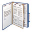 Smead Pressboard Classification Folders, Letter, Four-Section, Dark Blue, 10/Box Thumbnail 6