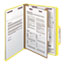 Smead Pressboard Classification Folders, Letter, Four-Section, Yellow, 10/Box Thumbnail 9
