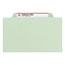 Smead Pressboard Classification Folders, Tab, Letter, Six-Section, Gray/Green, 10/Box Thumbnail 8