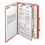 Smead Pressboard Classification Folders, Legal, Four-Section, Bright Red, 10/Box Thumbnail 8