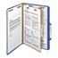 Smead Pressboard Classification Folders, Legal, Four-Section, Dark Blue, 10/Box Thumbnail 7