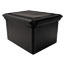 Advantus File Tote Storage Box w/Lid, Legal/Letter, Plastic, Black Thumbnail 2