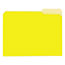 Universal Interior File Folders, 1/3-Cut Tabs: Assorted, Letter Size, 11-pt Stock, Yellow, 100/Box Thumbnail 1