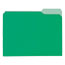 Universal Interior File Folders, 1/3-Cut Tabs: Assorted, Letter Size, 11-pt Stock, Green, 100/Box Thumbnail 1