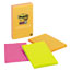 Post-it® Notes Super Sticky, Pads in Rio de Janeiro Colors, Lined, 4 x 6, 90-Sheet, 3/PK Thumbnail 1