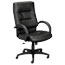 HON VL690 Series Executive High-Back Leather Chair, Black Leather Thumbnail 1
