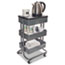 Vertiflex® Multi-Use Storage Cart/Stand-Up Workstation, 14 3/4w x 17d x 18 1/2-39d, Gray Thumbnail 2