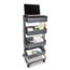 Vertiflex® Multi-Use Storage Cart/Stand-Up Workstation, 14 3/4w x 17d x 18 1/2-39d, Gray Thumbnail 1