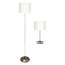 Ledu® Slim Line Lamp Set, Table 12 5/8" High and Floor 61 1/2" High, Silver/White Thumbnail 1