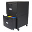 Storex Two-Drawer Mobile Filing Cabinet, 14-3/4w x 18-1/4d x 26h, Black Thumbnail 2