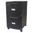 Storex Two-Drawer Mobile Filing Cabinet, 14-3/4w x 18-1/4d x 26h, Black Thumbnail 1
