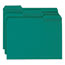 Smead File Folders, 1/3 Cut, Reinforced Top Tab, Letter, Teal, 100/Box Thumbnail 2