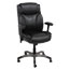 Alera Alera Veon Series Bonded Leather Mid-Back Manager's Chair, Supports up to 275 lbs, Black Seat/Black Back, Graphite Base Thumbnail 1
