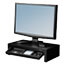 Fellowes® Adjustable Monitor Riser with Storage Tray, 16" x 9 3/8" x 6", Black Pearl Thumbnail 1