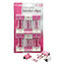 Officemate Breast Cancer Awareness Medium Easy Grip Binder Clips, Pink/White, 12/Pack Thumbnail 1