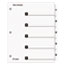 Cardinal® Traditional OneStep Index System, 5-Tab, 1-5, Letter, White, 5/Set Thumbnail 1