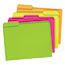 Pendaflex® Glow File Folders, 1/3 Cut Top Tab, Letter, Assorted Colors, 24/Box Thumbnail 1
