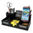 Victor® Midnight Black Desk Organizer with Smartphone Holder, 10 1/2 x 5 1/2 x 4, Wood Thumbnail 1
