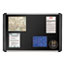 MasterVision Black fabric bulletin board, 24 x 36, Silver/Black Thumbnail 1