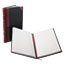 Boorum & Pease Record/Account Book, Black/Red Cover, 300 Pages, 14 1/8 x 8 5/8 Thumbnail 1