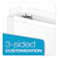 Cardinal® Easy-Open ClearVue Extra-Wide Locking Slant-D Binder, 5" Cap, 11 x 8 1/2, White Thumbnail 3